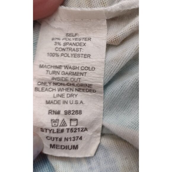 Cal Style Y2K Women's Peacock Fairy Knit Top M Boho Sharkbite Studded Artsy USA - Picture 7 of 7